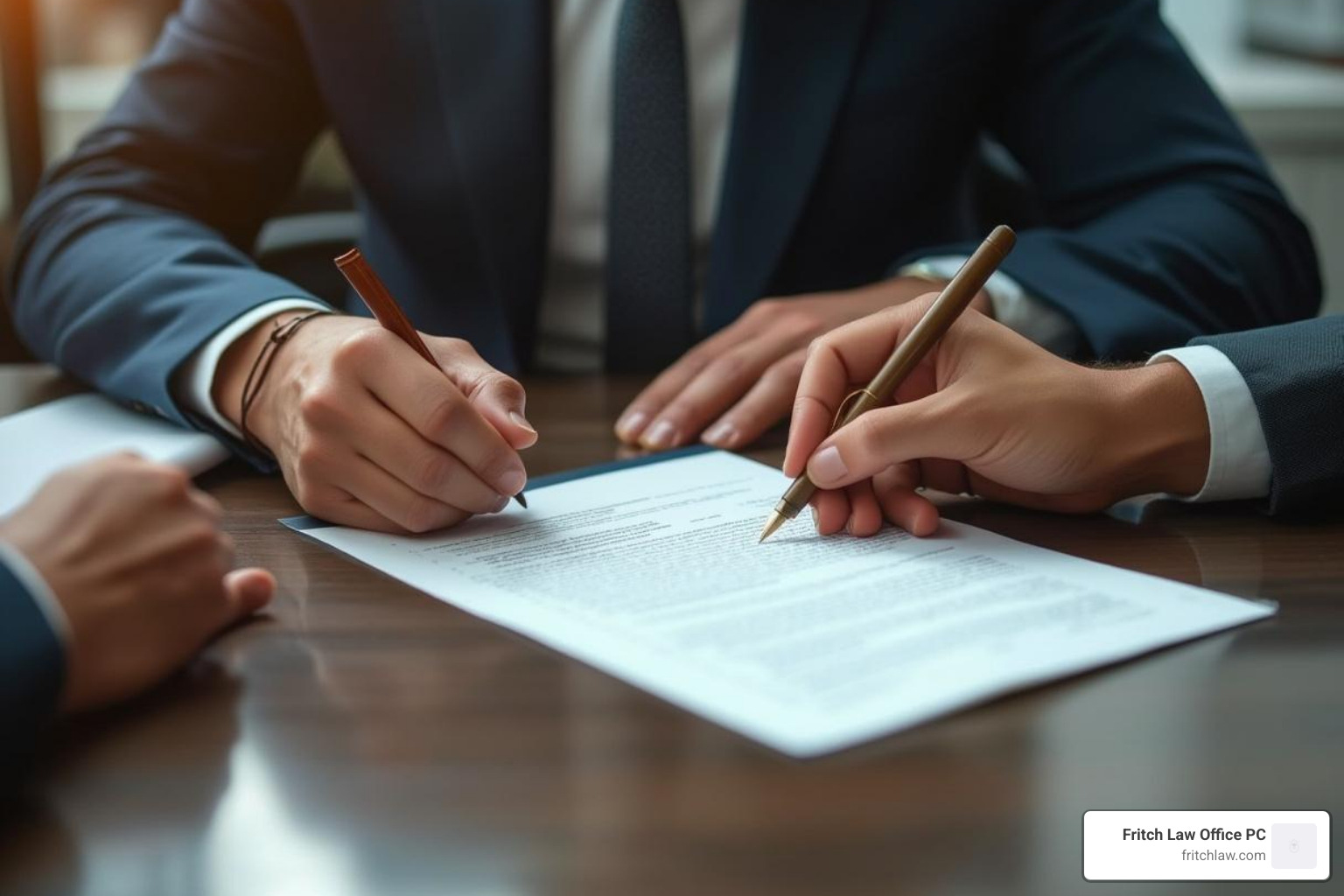 Image of a person signing legal documents with an attorney - what is a revocable trust