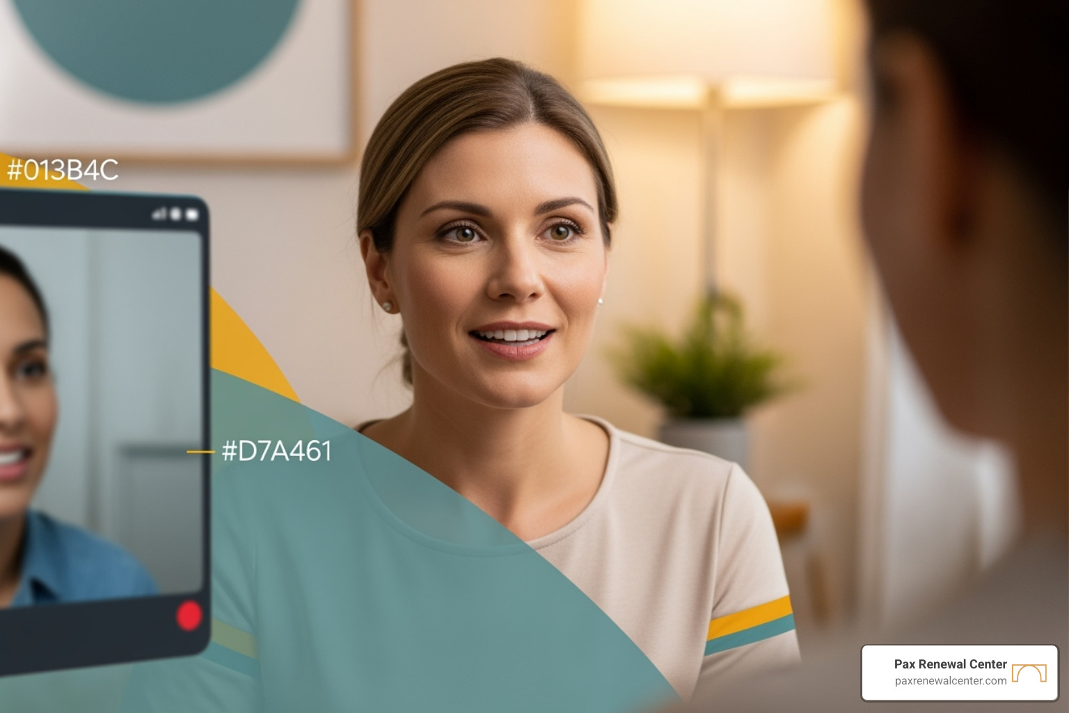 a compassionate therapist listening intently on a video call - virtual Christian therapy