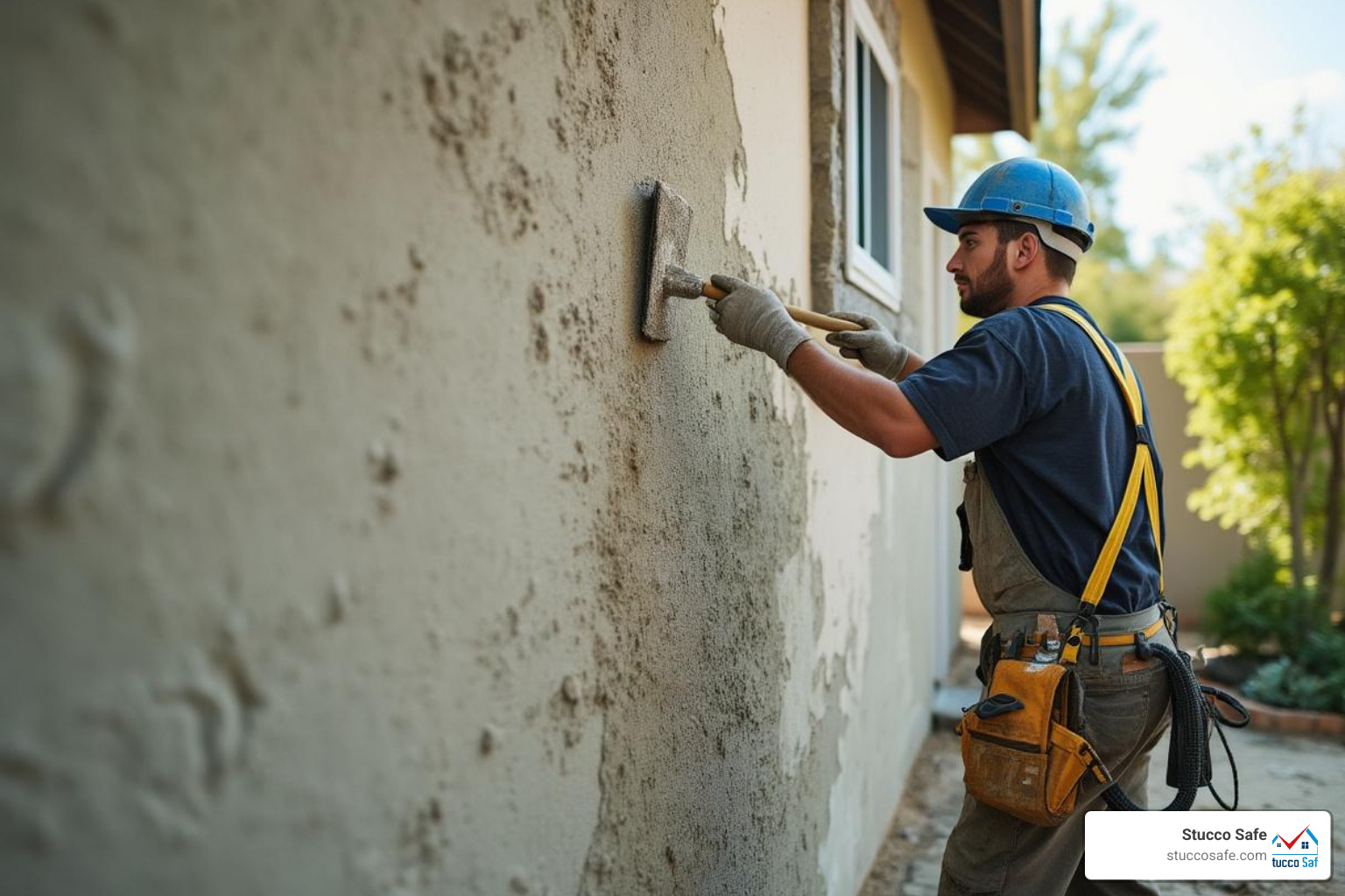 Professional applying stucco - stucco siding contractors near me
