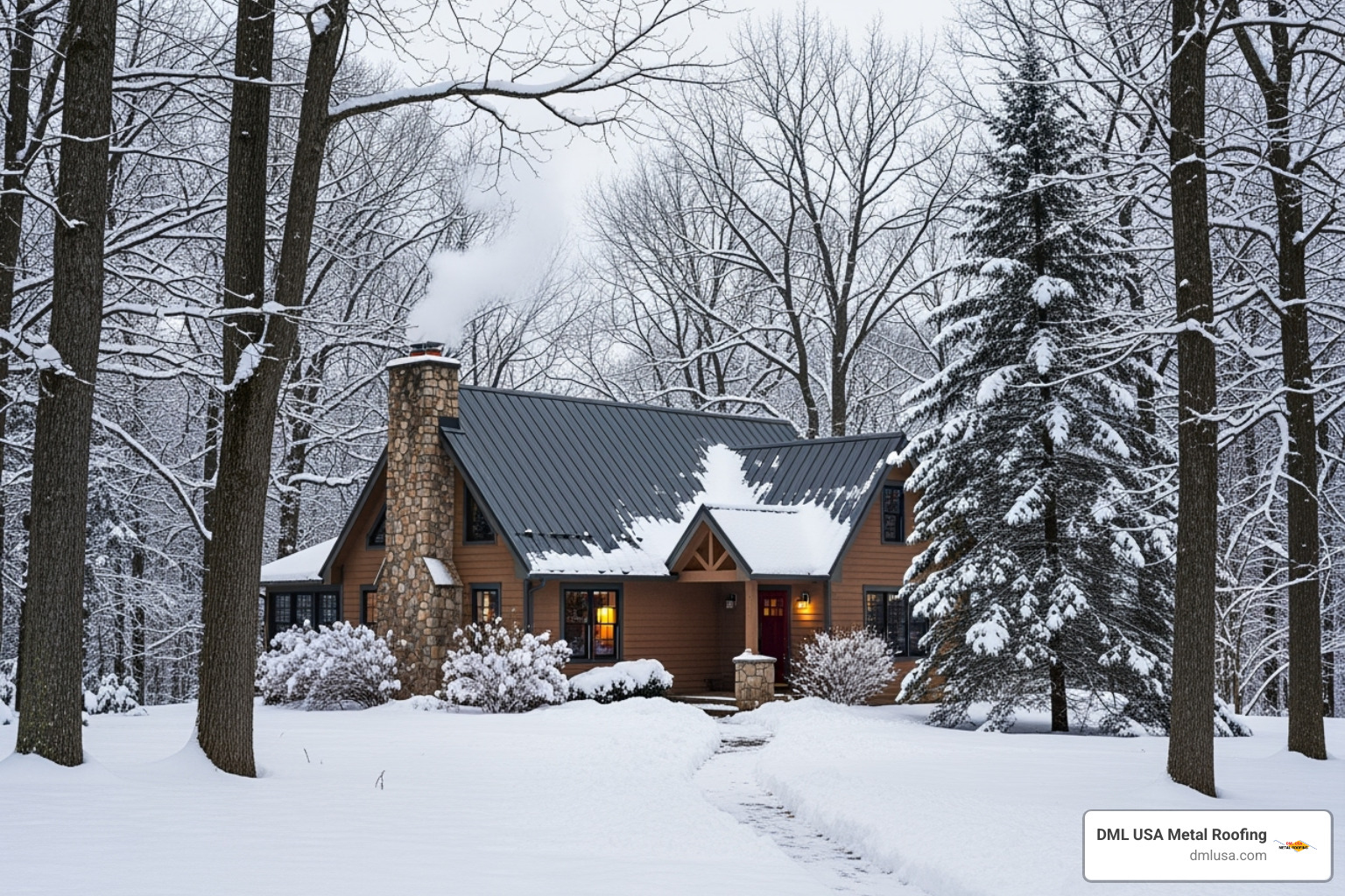 home in snowy environment with metal roof - what gauge metal are used on most residential home roofs