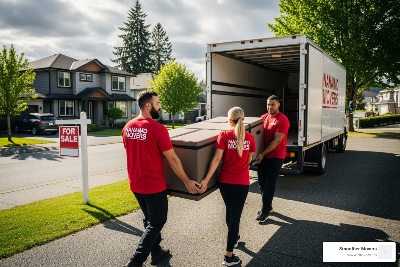 neatly packed and labeled moving boxes - movers nanaimo