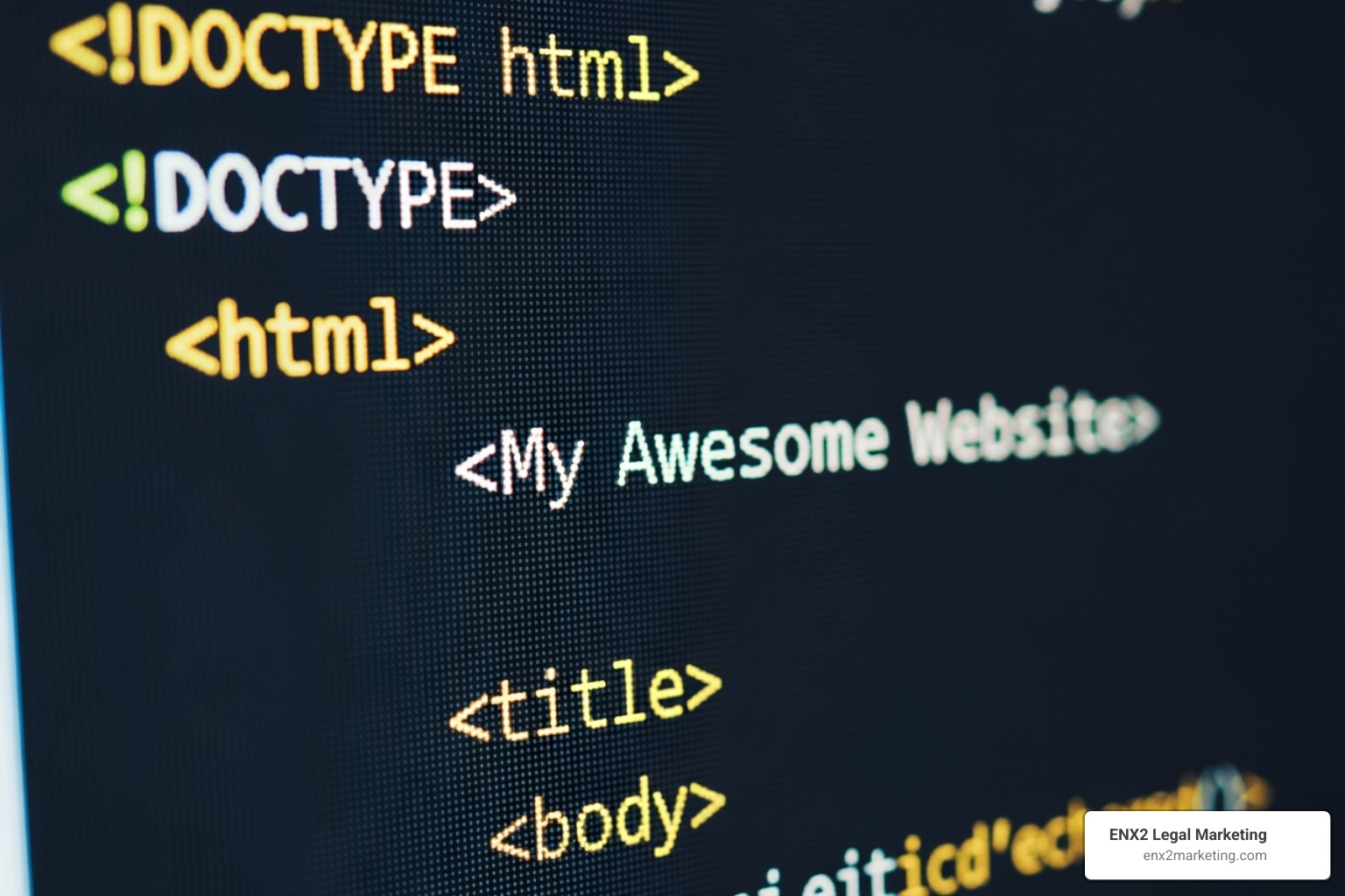 a website's code showing a title tag - lawyer website optimization a website's code showing a title tag - lawyer website optimization