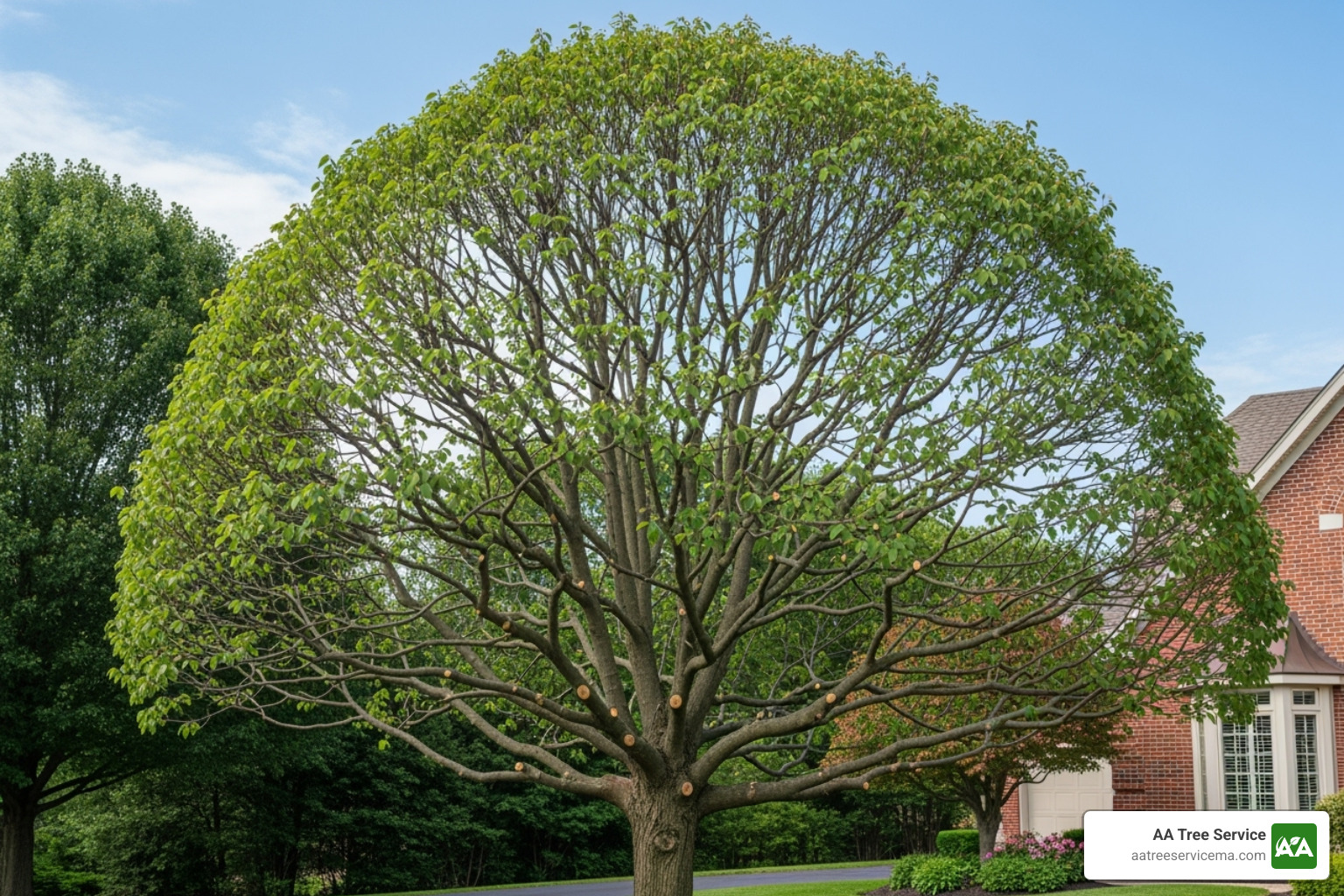 neatly pruned tree - tree removal lynn ma