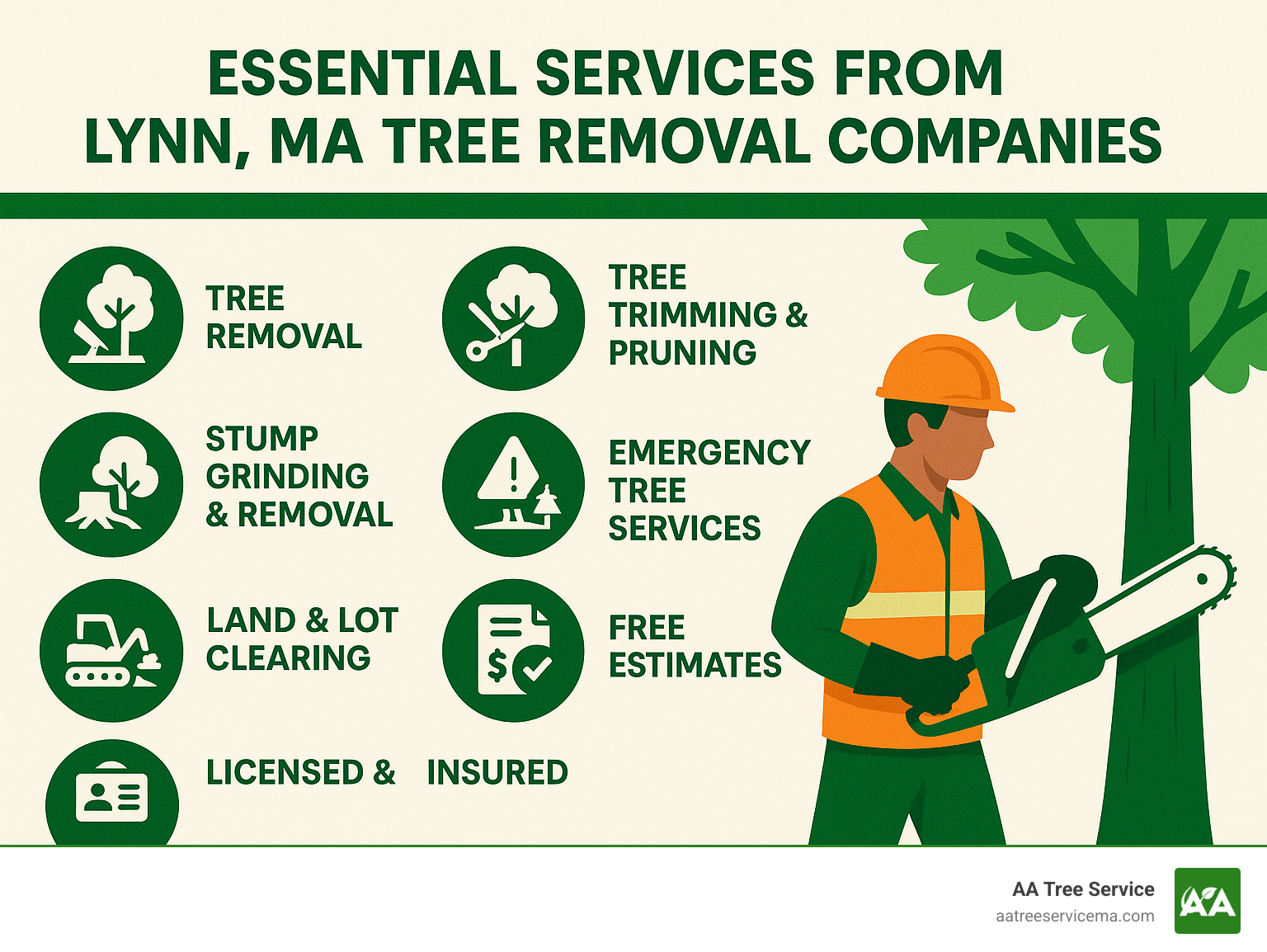Essential Services from Lynn, MA Tree Removal Companies - tree removal in lynn ma infographic 