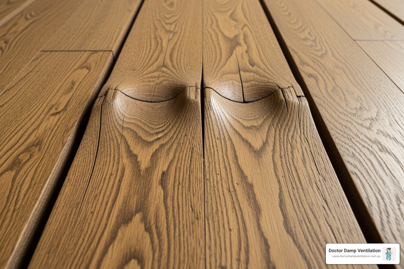 cupped floorboards - ventilated floor