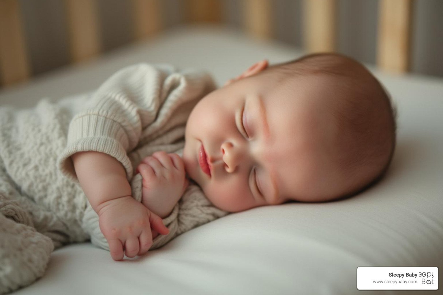 baby sleeping peacefully in a crib - baby cries during nap