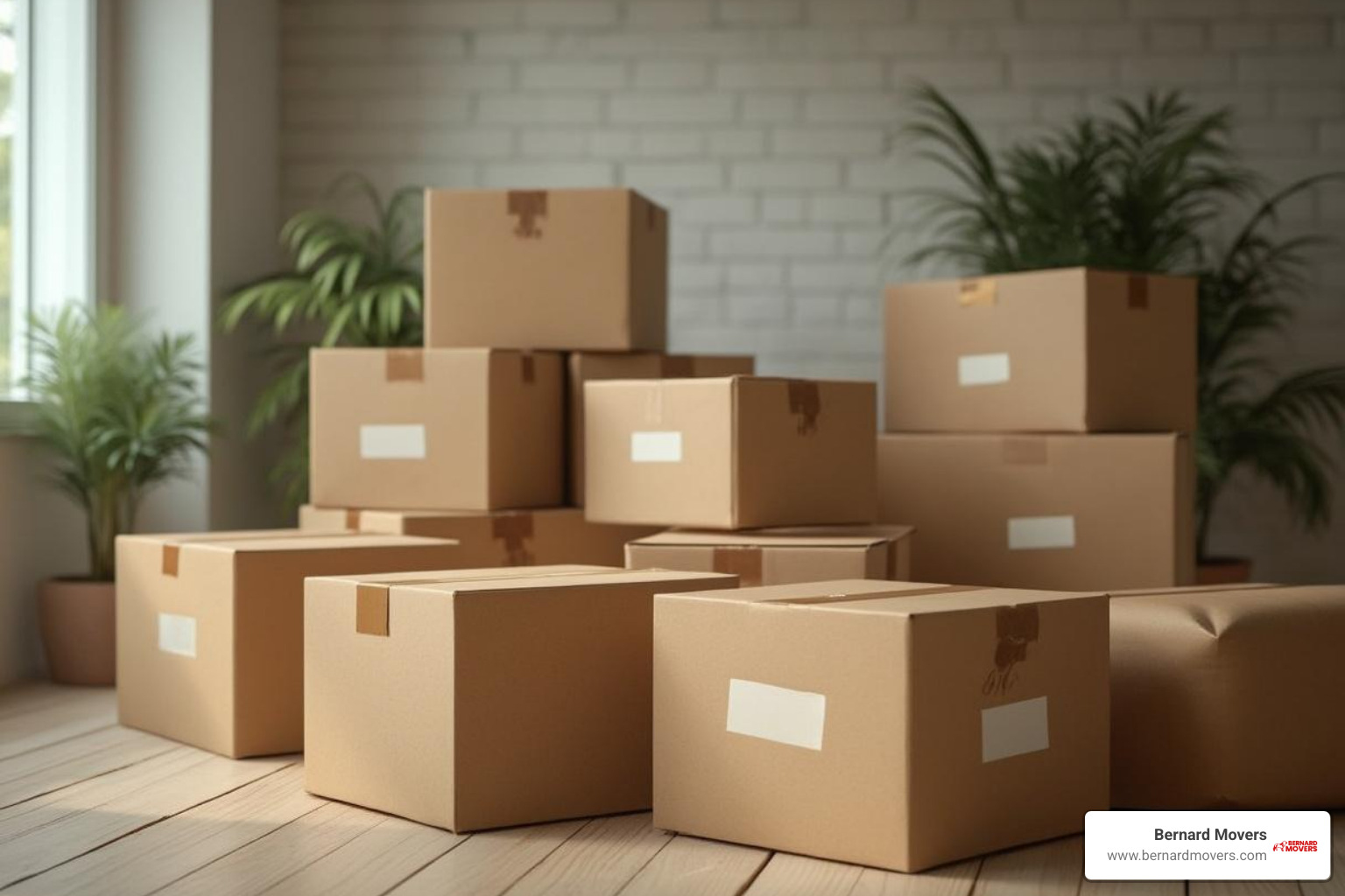 Neatly labeled moving boxes - inexpensive moving options