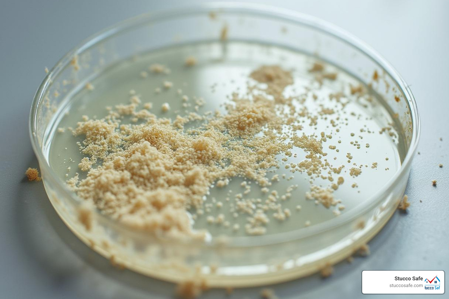 Petri dish from a home mold test kit - check for mold in air