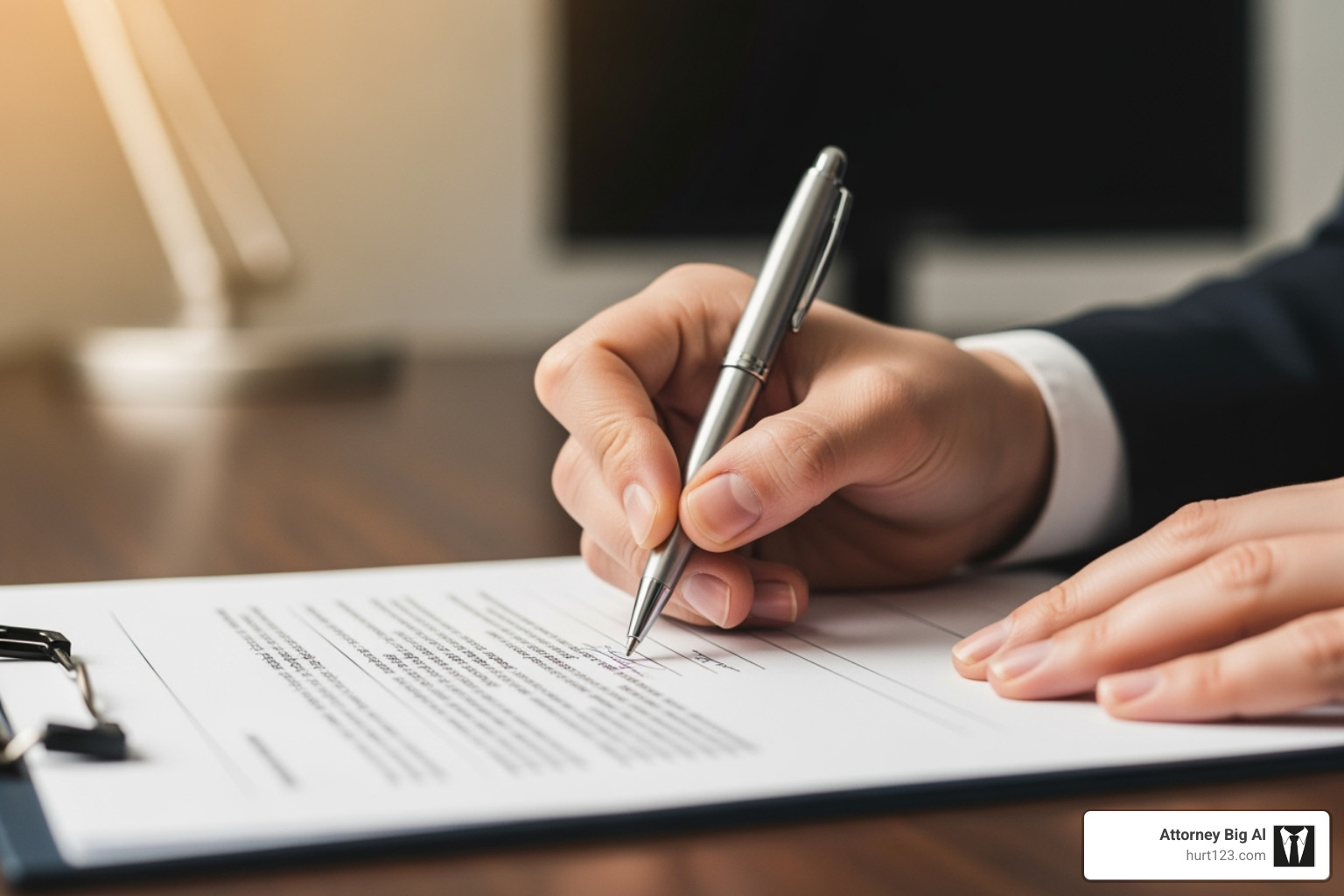 person signing legal document - Suing for dog bite person signing legal document - Suing for dog bite