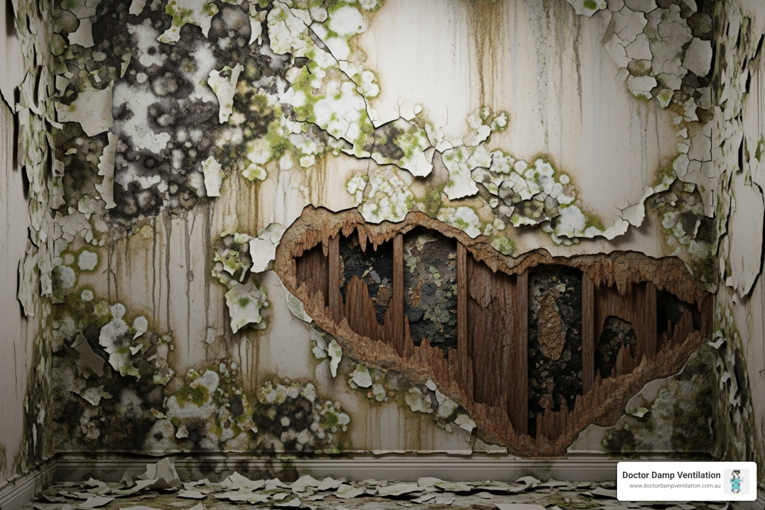 significant property damage caused by long-term damp - damp and mould control
