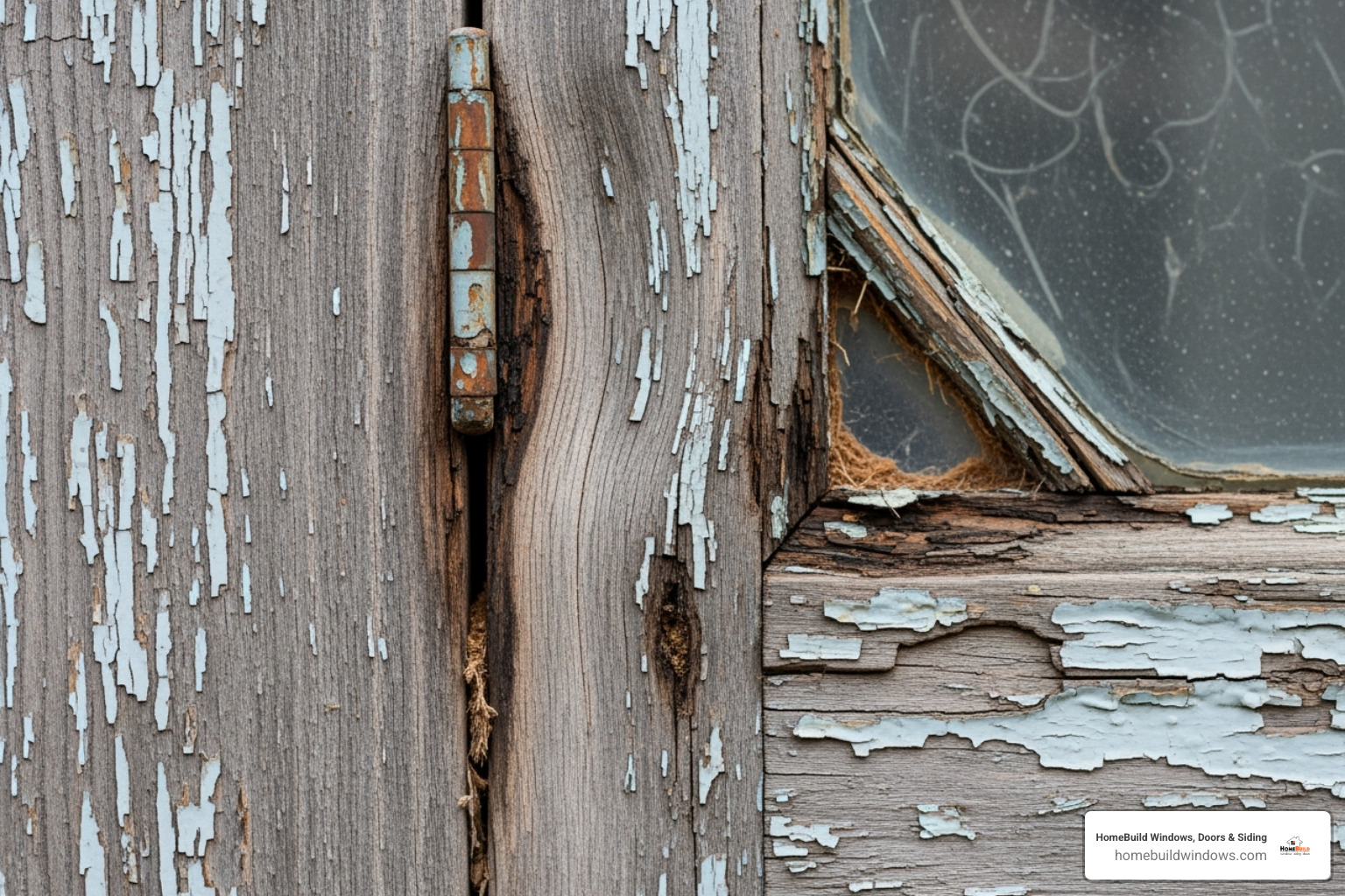 warped wooden sidelight frame with peeling paint - replace front door and sidelights