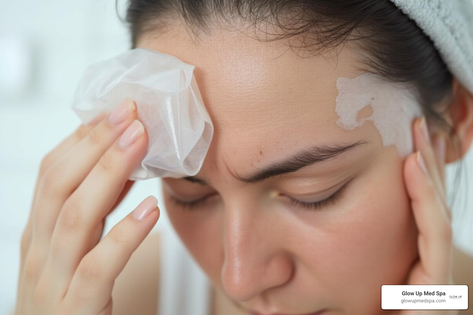simple aftercare visual like applying a cold compress - dermal fillers forehead