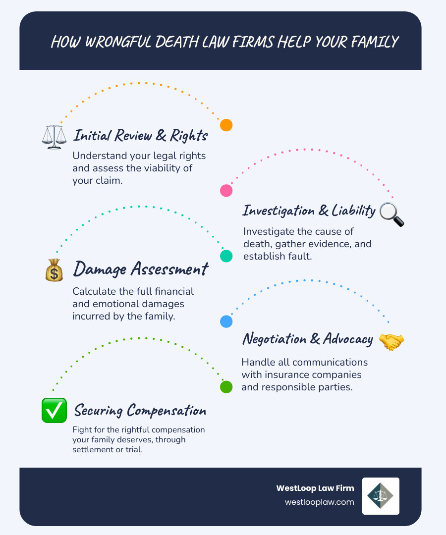 Infographic: How Wrongful Death Law Firms Help Your Family - wrongful death law firms infographic infographic-line-5-steps-blues-accent_colors