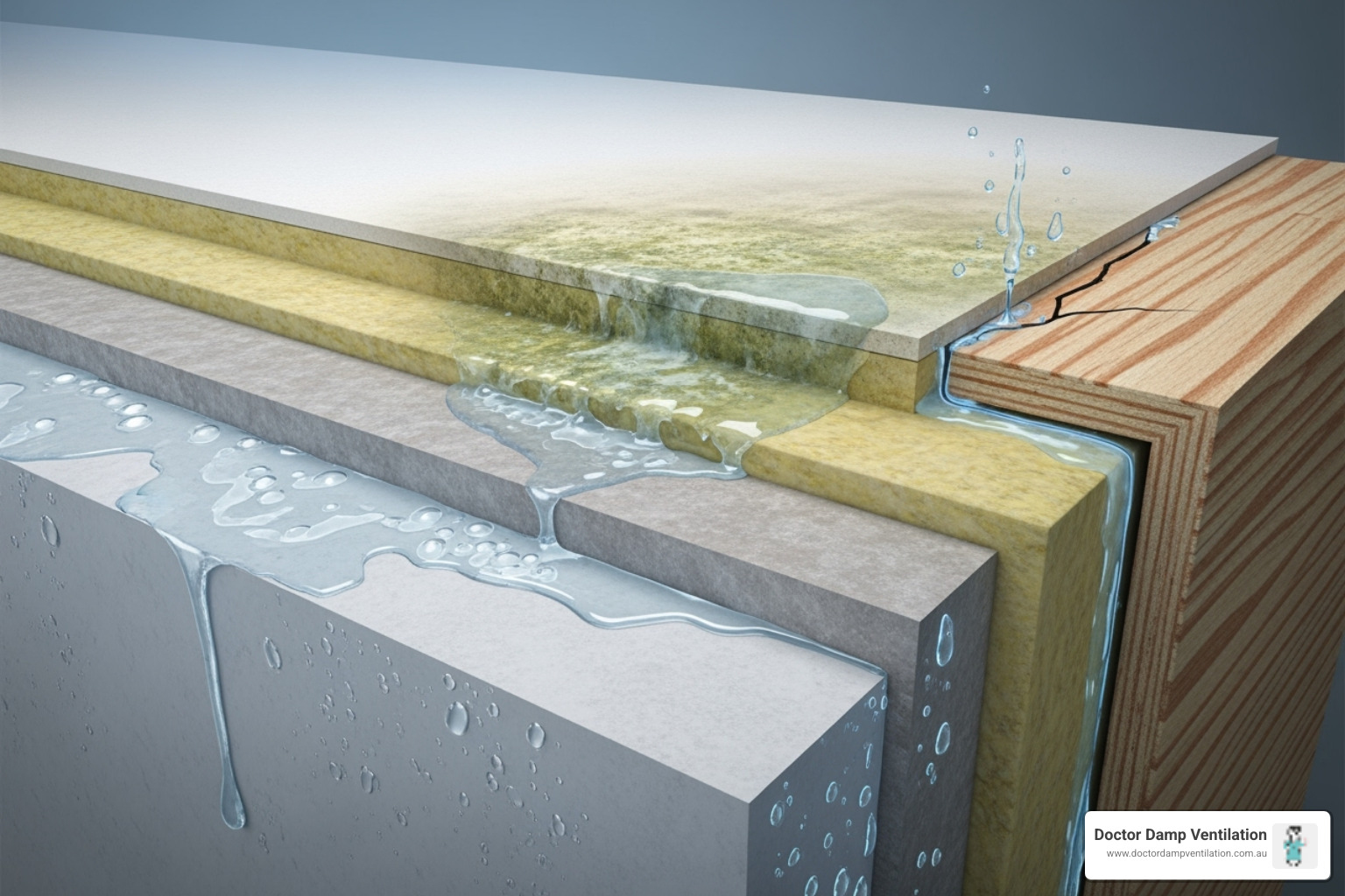 professional assessing sub-floor area - moisture in walls