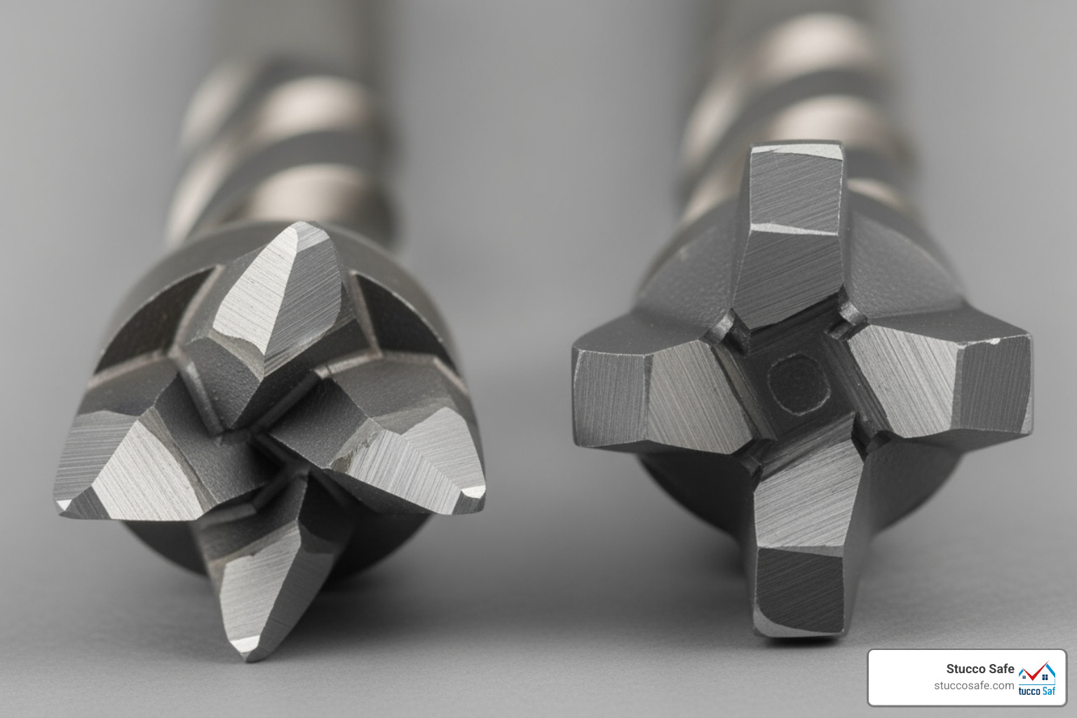 2-cutter vs 4-cutter masonry bit tip - masonry drill bit for concrete