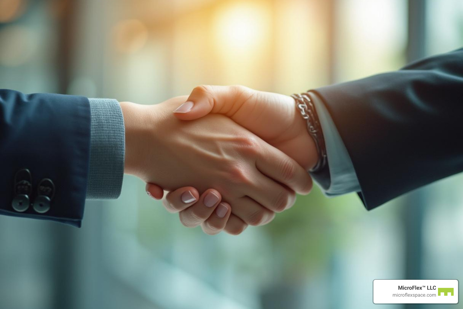 A handshake between two business professionals, symbolizing a partnership or agreement - Excess inventory solutions A handshake between two business professionals, symbolizing a partnership or agreement - Excess inventory solutions