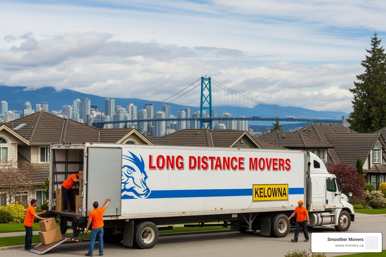 person looking at online reviews for moving companies - long distance movers north vancouver to kelowna