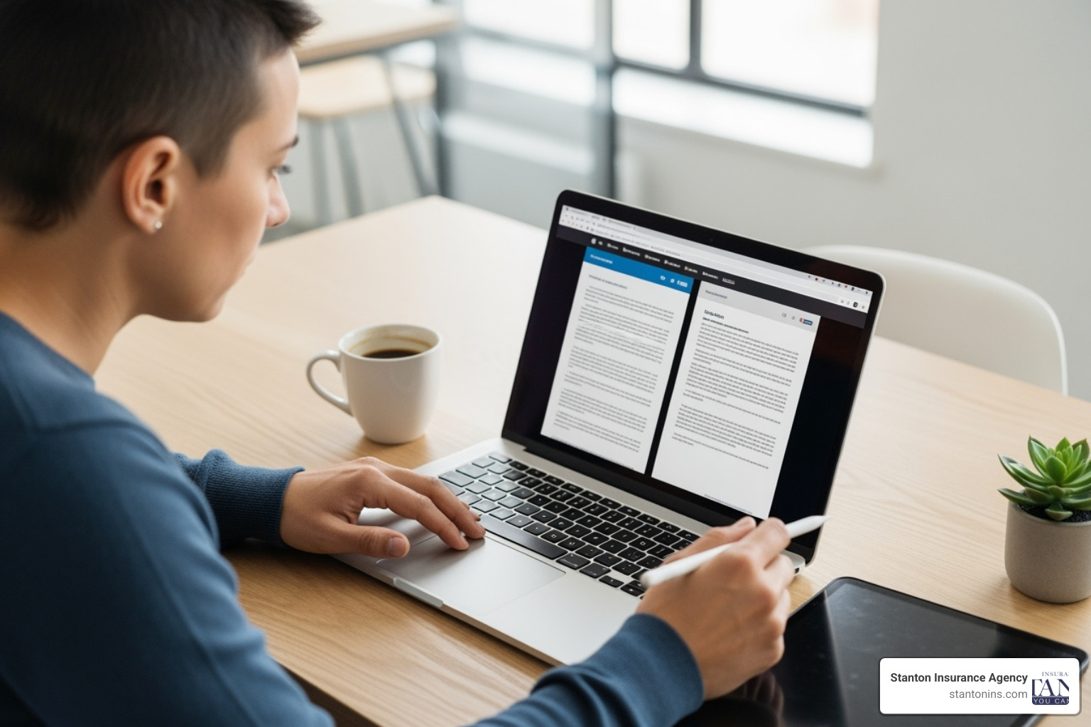 person comparing insurance quotes on a laptop - car insurance in mass person comparing insurance quotes on a laptop - car insurance in mass