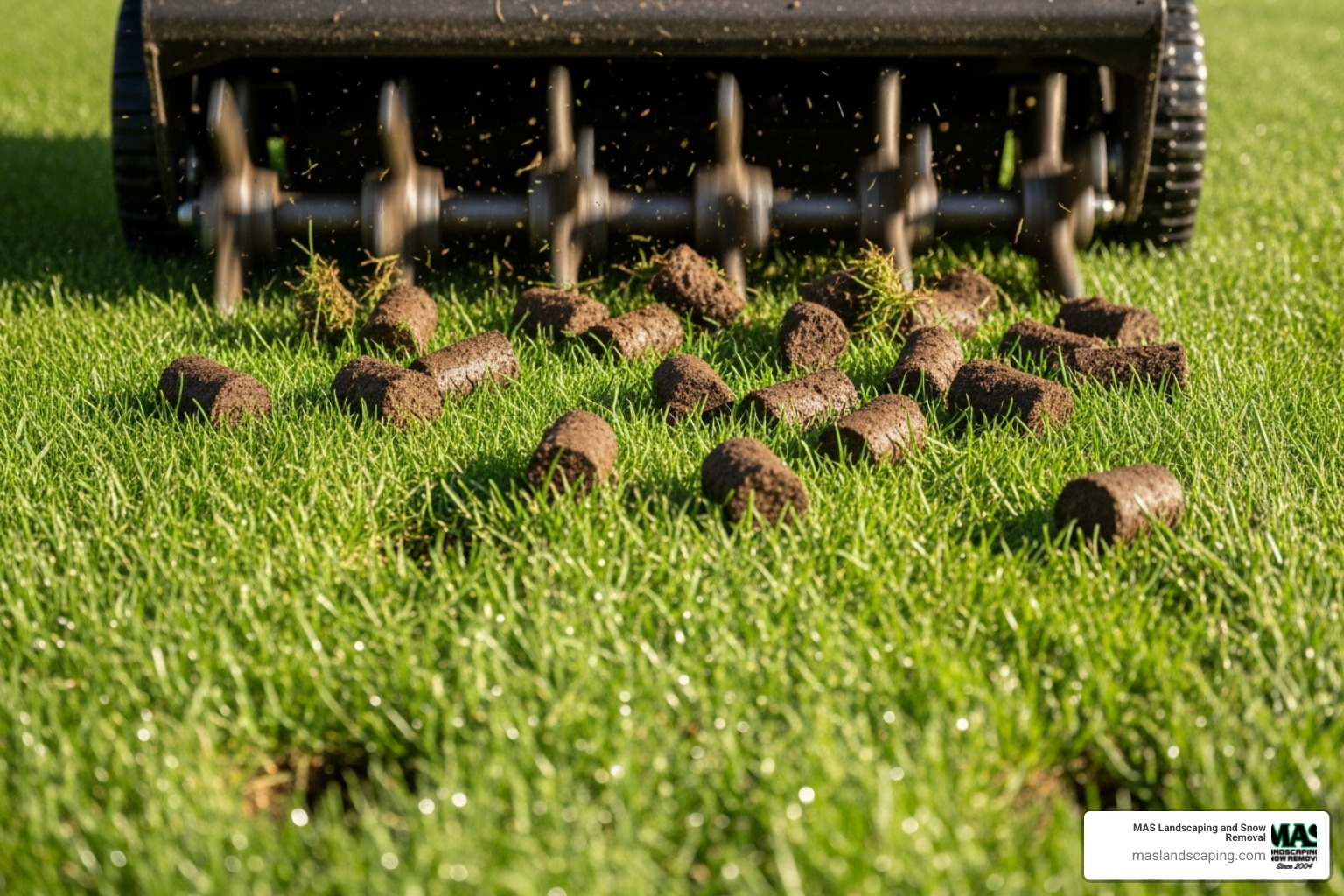core aerator machine on a lawn - lawn maintenance core aerator machine on a lawn - lawn maintenance