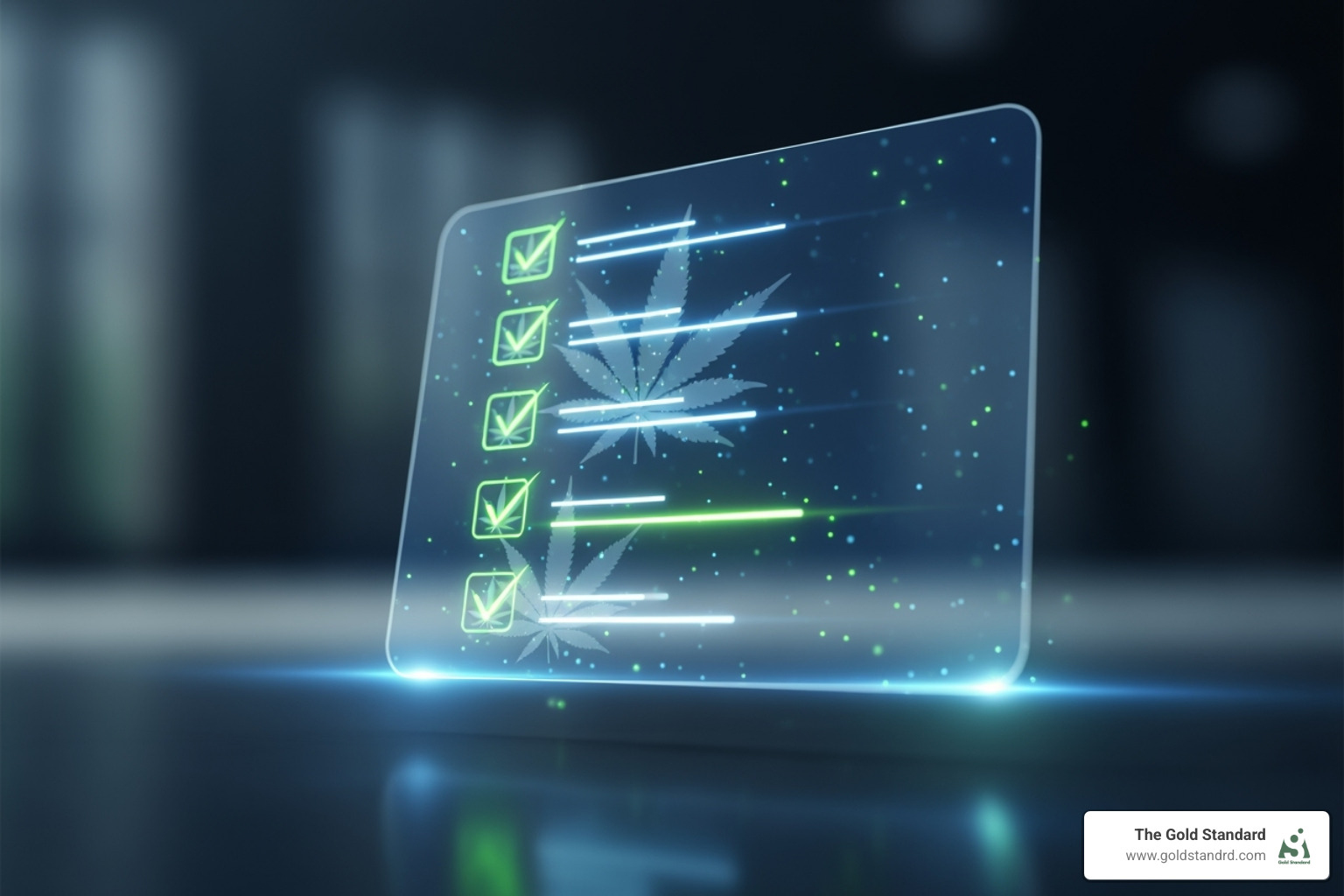 a digital checklist for marijuana dispensary SEO tasks with holographic elements - marijuana dispensary SEO