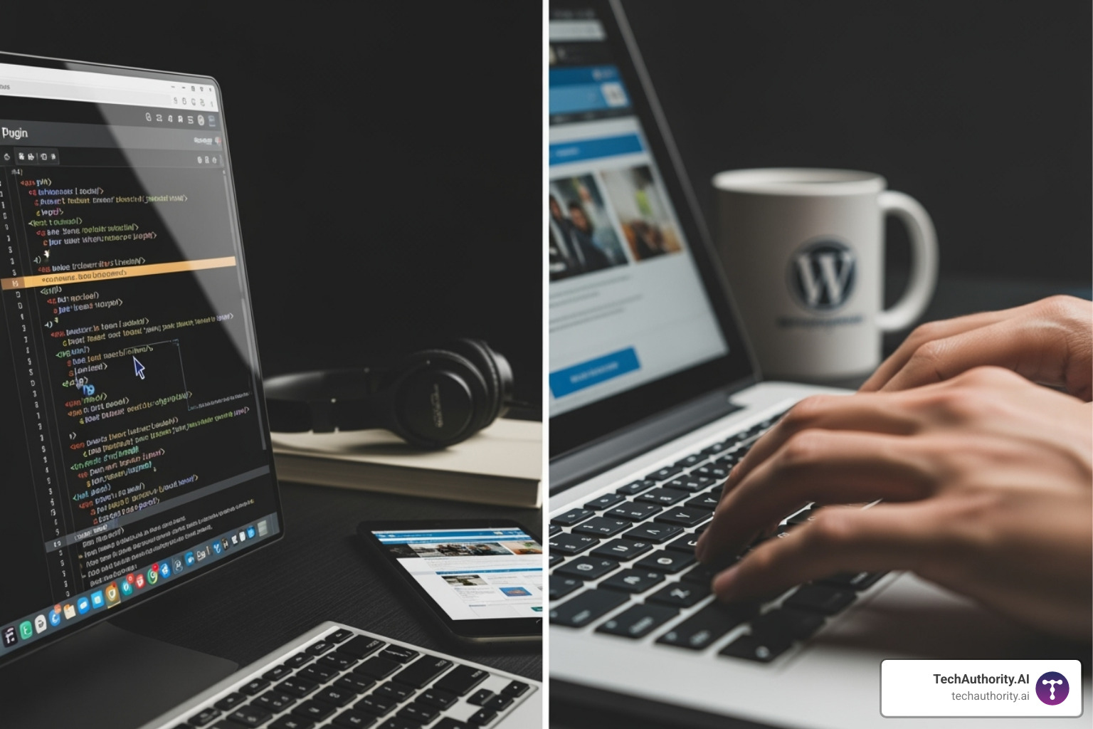 A code repository showing code commits and branches for a WordPress plugin - developer tools in wordpress