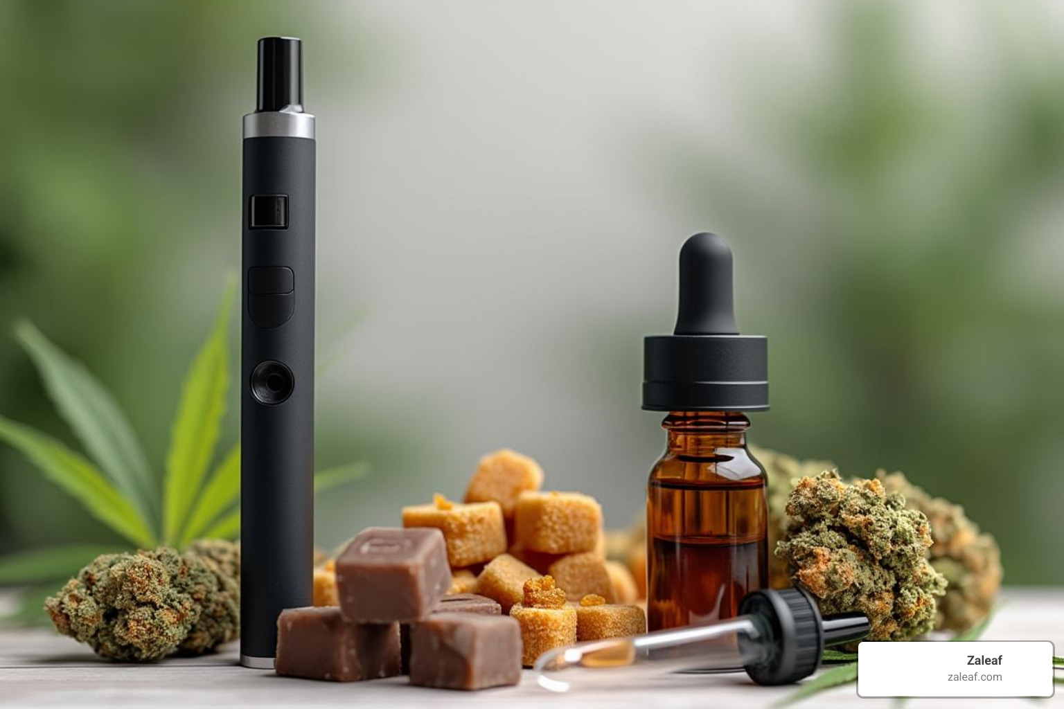 different cannabis consumption methods like vape pens, edibles, and tinctures - cannabis for relaxation