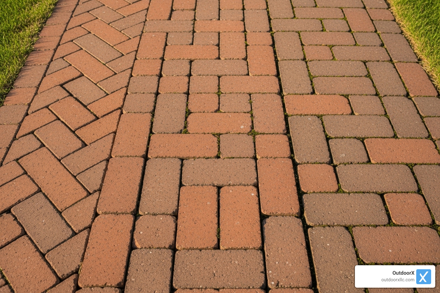 Three different brick patterns: herringbone, basketweave, and running bond - best way to lay brick walkway Three different brick patterns: herringbone, basketweave, and running bond - best way to lay brick walkway