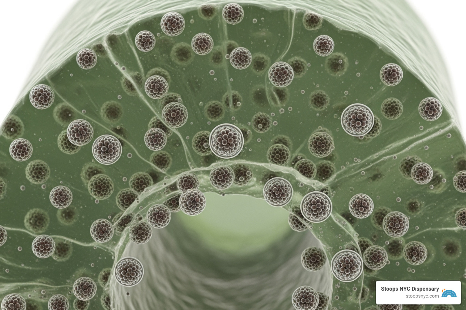illustrating nano-emulsified THC particles in a gummy - fast acting gummies