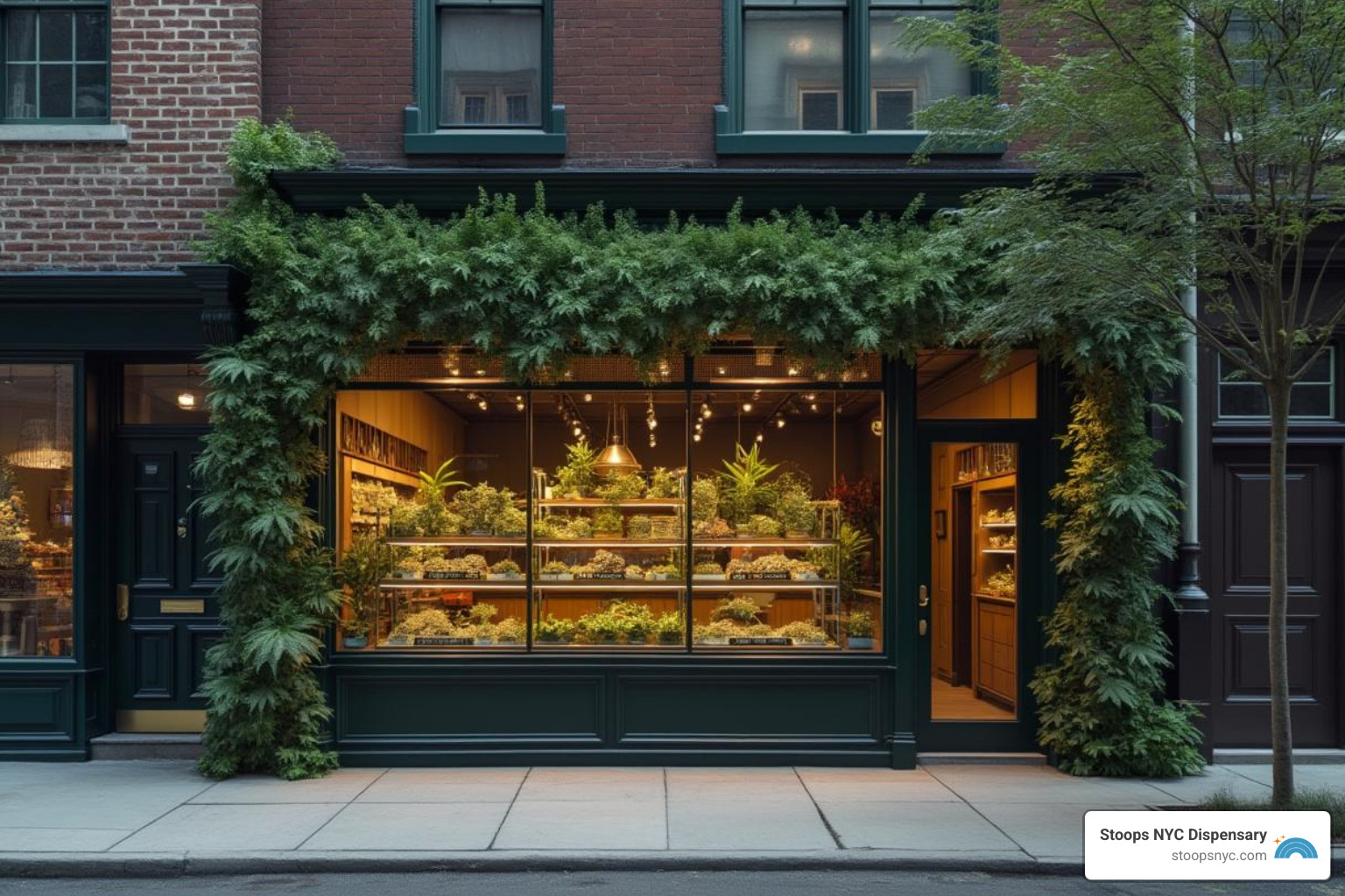 image of a licensed New York dispensary storefront - quality cannabis products