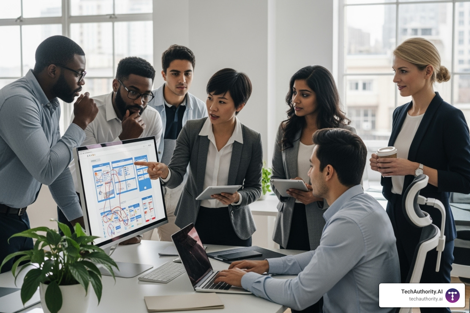 team collaborating on a web design project - ecommerce development company team collaborating on a web design project - ecommerce development company