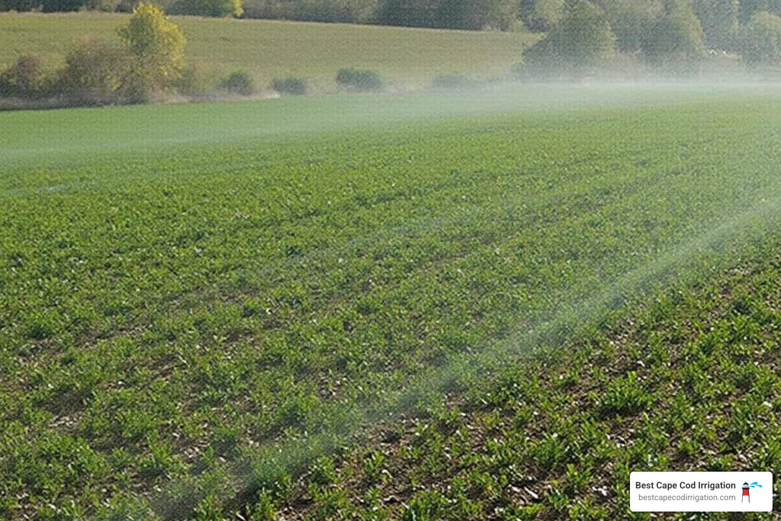 of a professional using an air compressor to blow out an irrigation system - seasonal irrigation maintenance