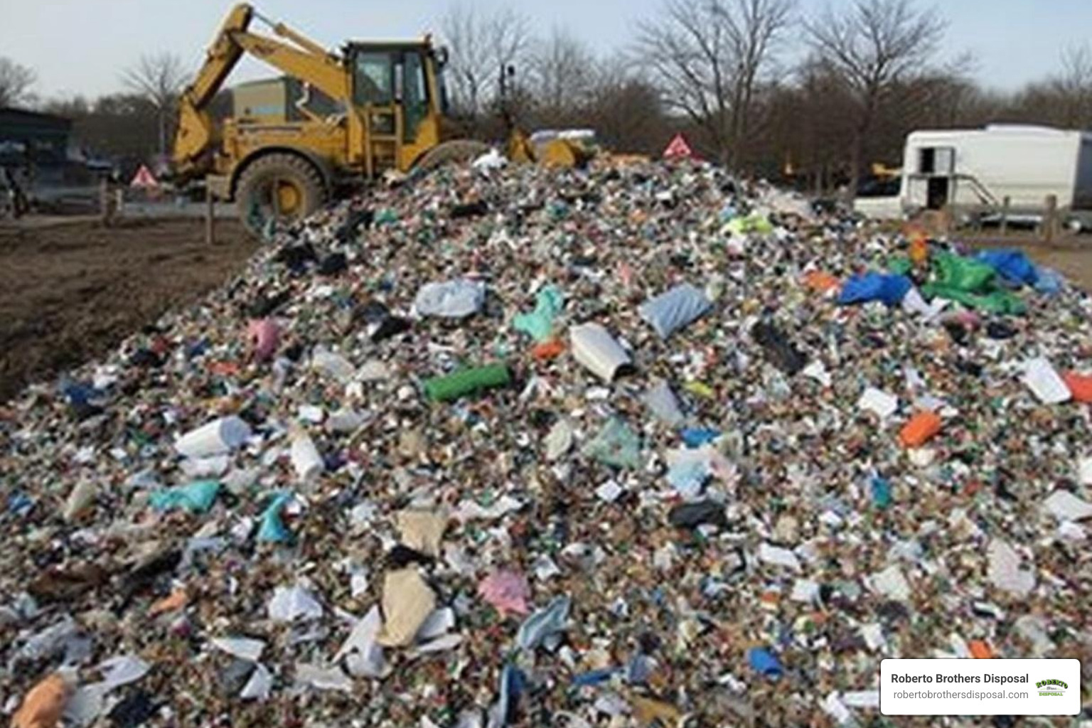 A roll-off dumpster being delivered to a commercial site - Commercial construction waste A roll-off dumpster being delivered to a commercial site - Commercial construction waste