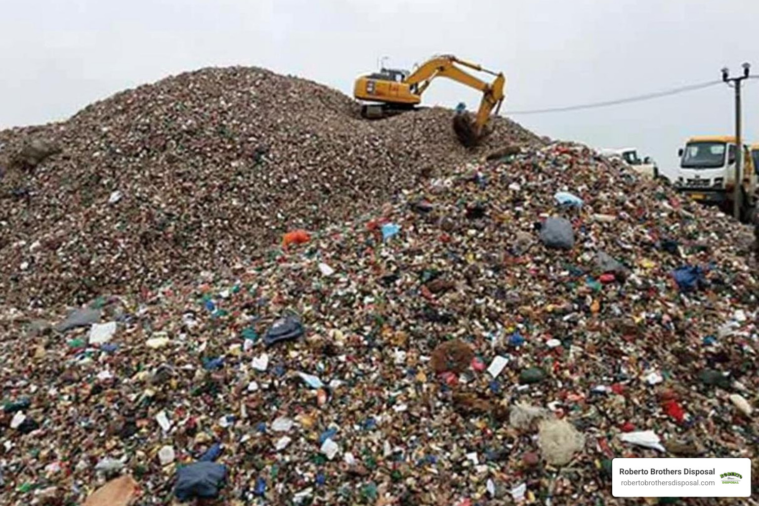 Neatly sorted piles of recyclable construction materials (wood, metal, concrete) - Commercial construction waste Neatly sorted piles of recyclable construction materials (wood, metal, concrete) - Commercial construction waste