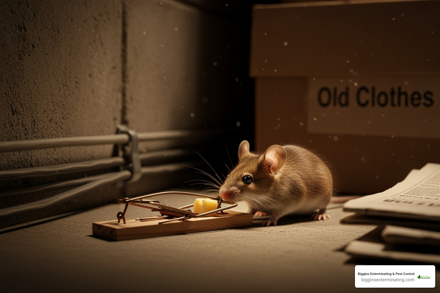 crack in a foundation being sealed with steel wool - pest control for mice