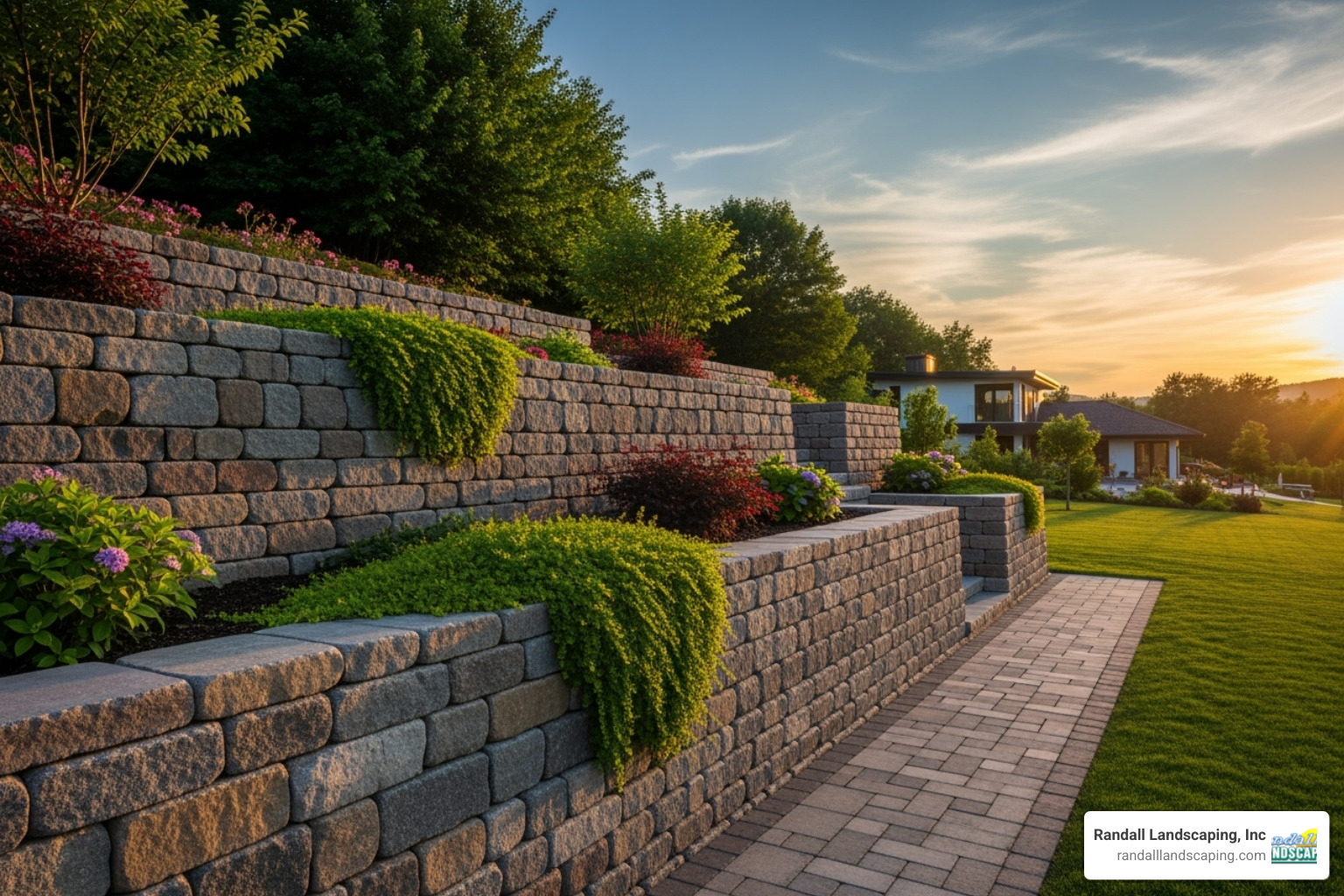 Image showing common signs of retaining wall failure like bulging and cracking. - quality retaining walls