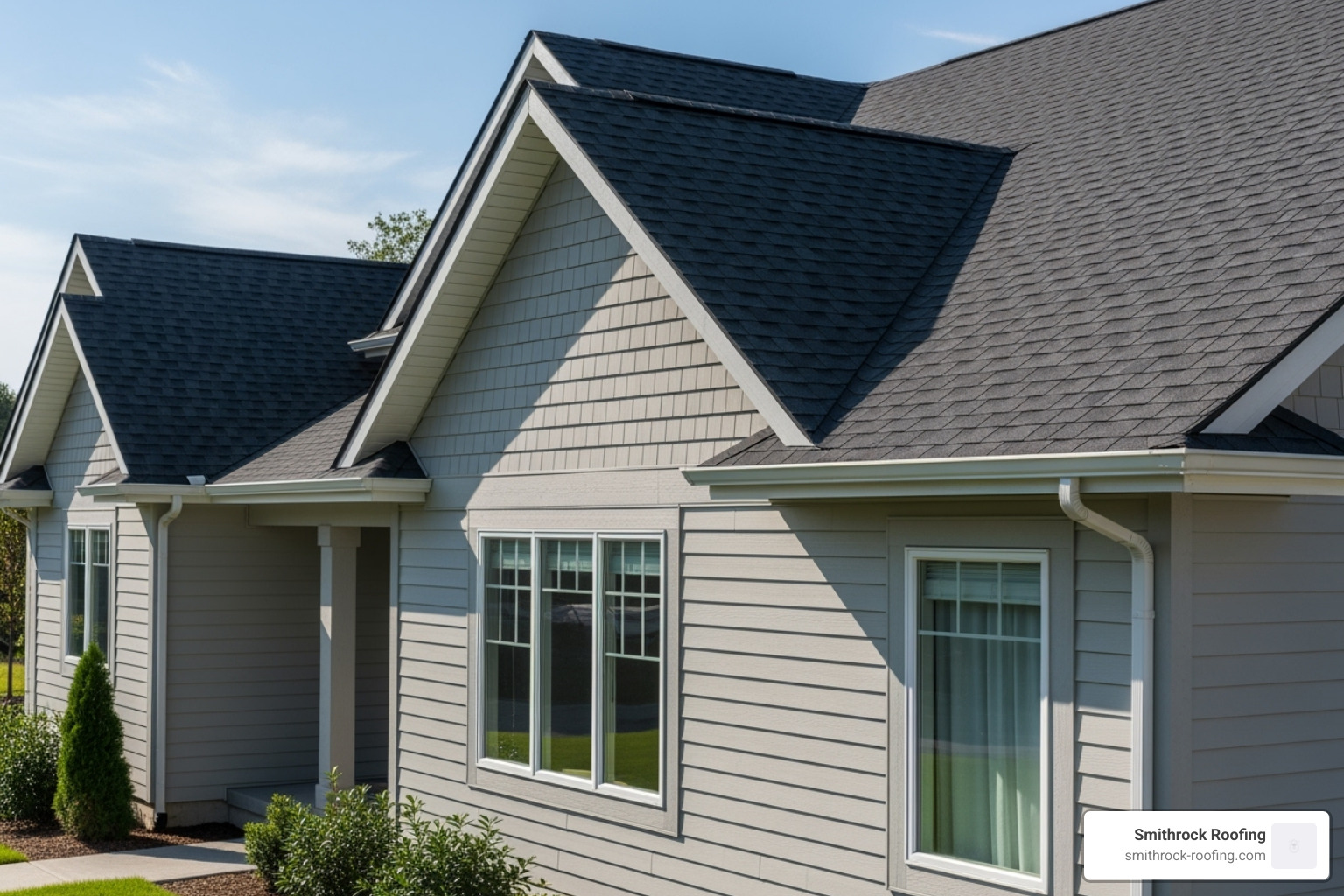 contractor installing flashing where the roofline meets a wall with vinyl siding - vinyl siding and roofing