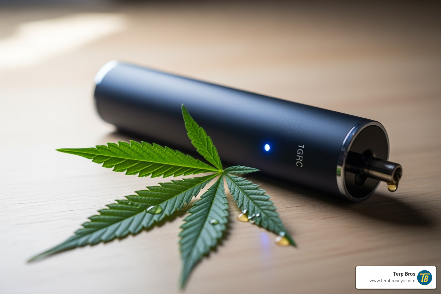 product package with QR code for lab results - 1 gram disposable thc