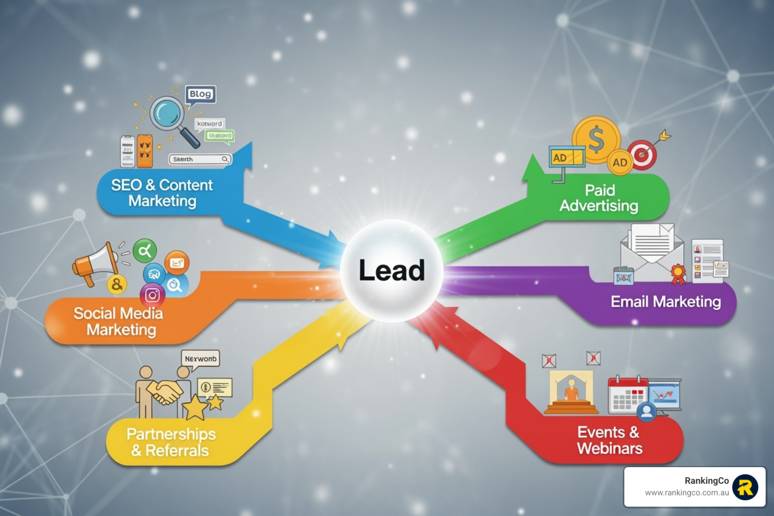 A landing page with a clear call-to-action button being clicked - Lead generation strategies