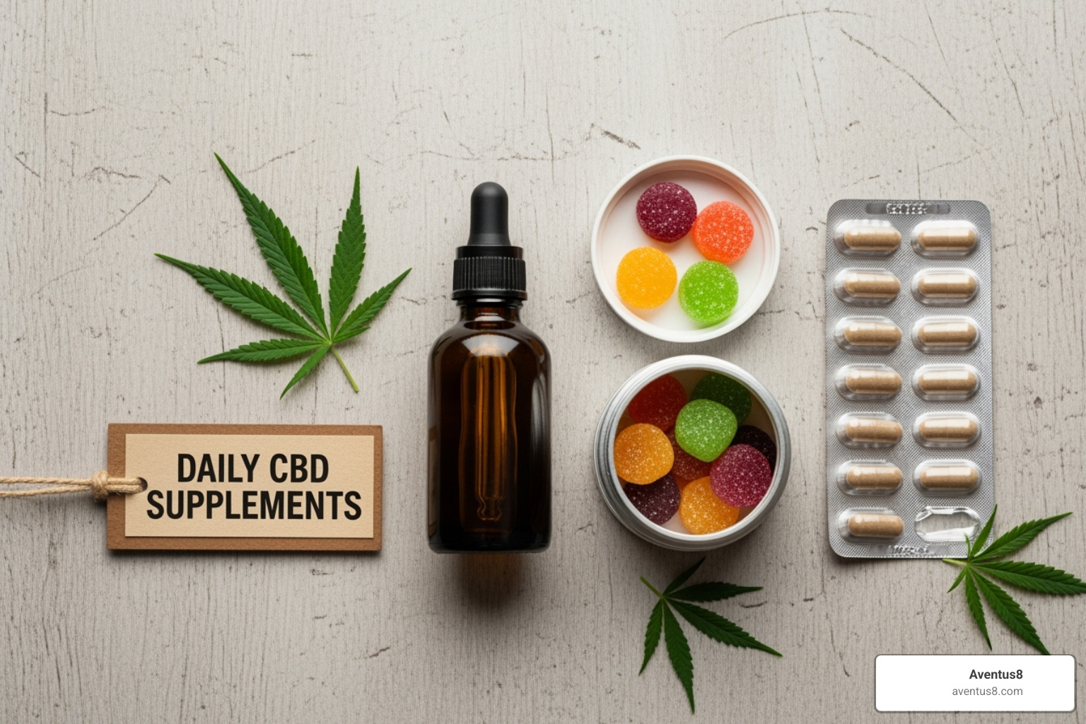 calendar with "Take CBD" marked daily - Daily CBD supplements
