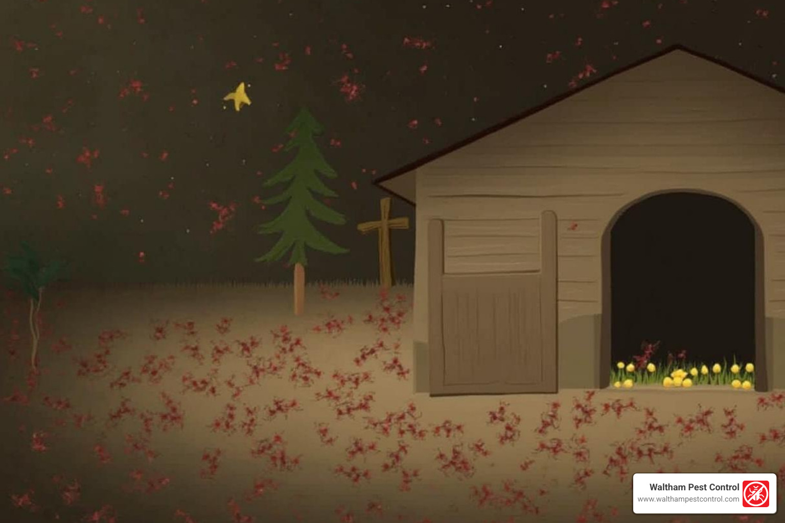 Pharaoh ant next to a penny for scale - little red ants in house