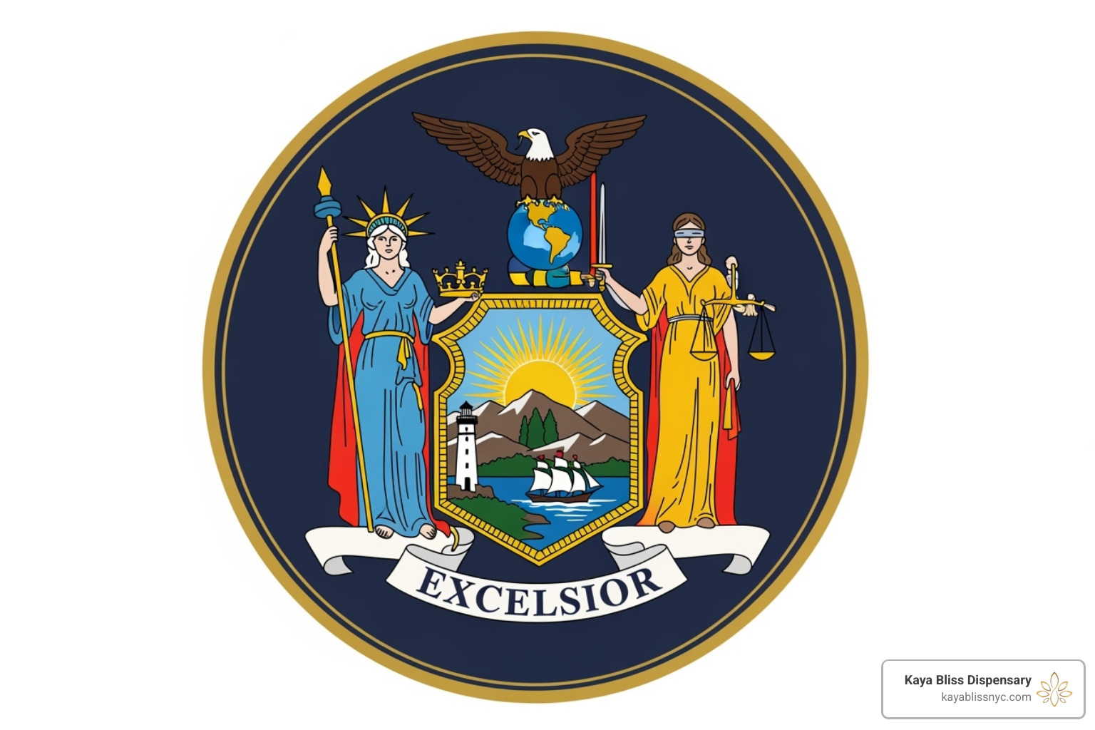 New York State Seal - marijuana delivery