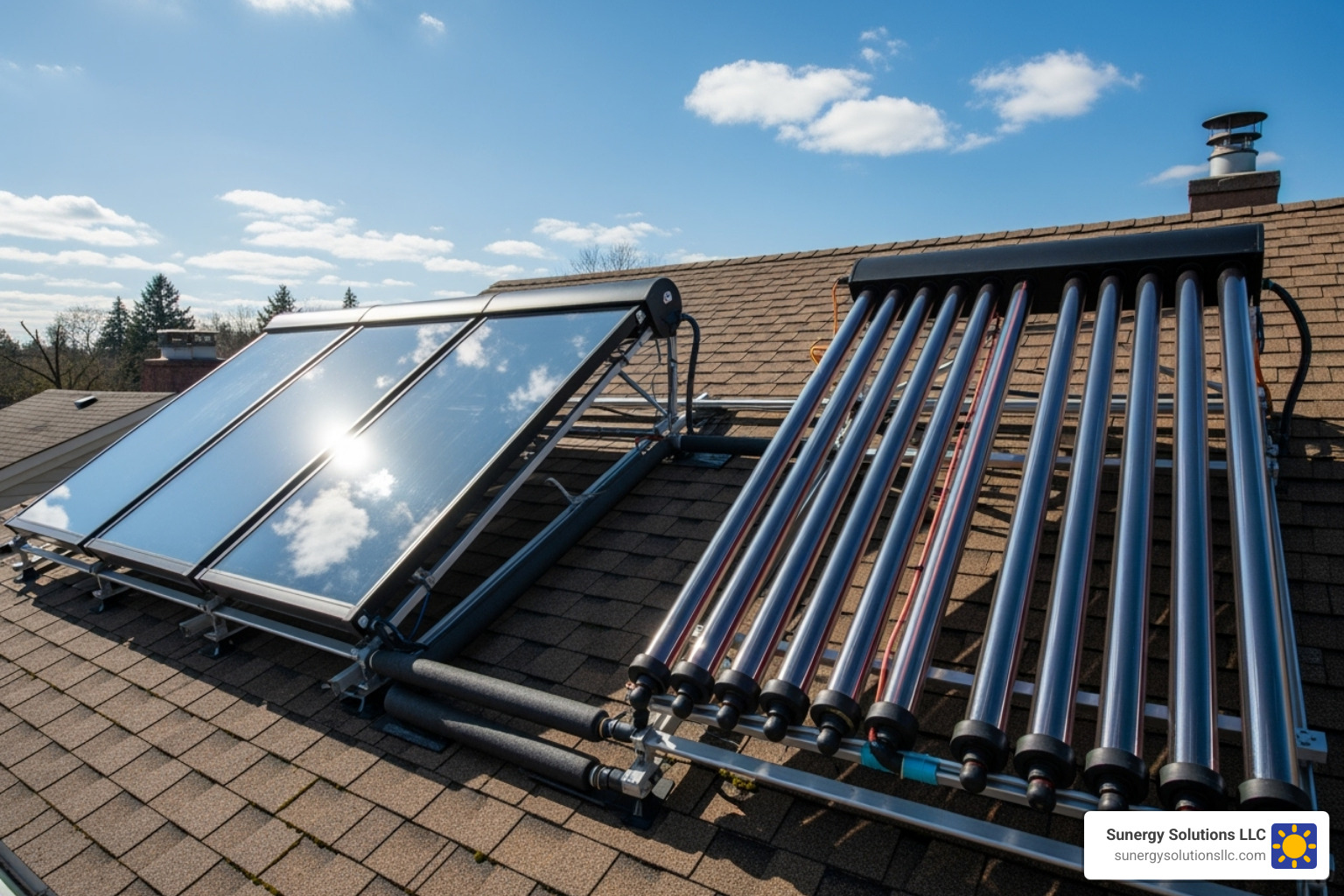 different types of solar collectors - solar heating and cooling systems for homes