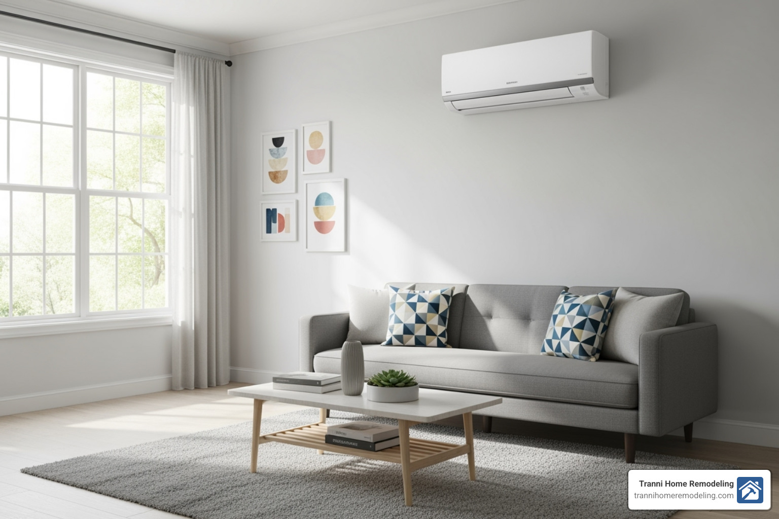 Ductless AC Unit in a renovated home - ductless air conditioner