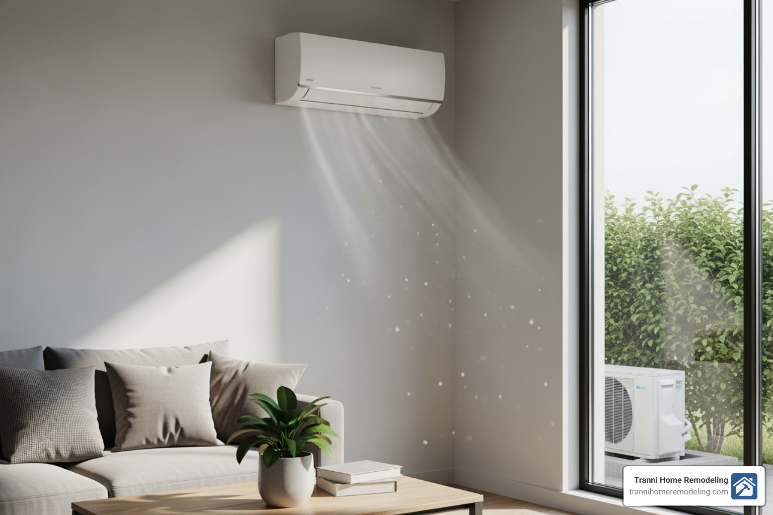 traditional HVAC system with extensive ductwork - ductless air conditioner