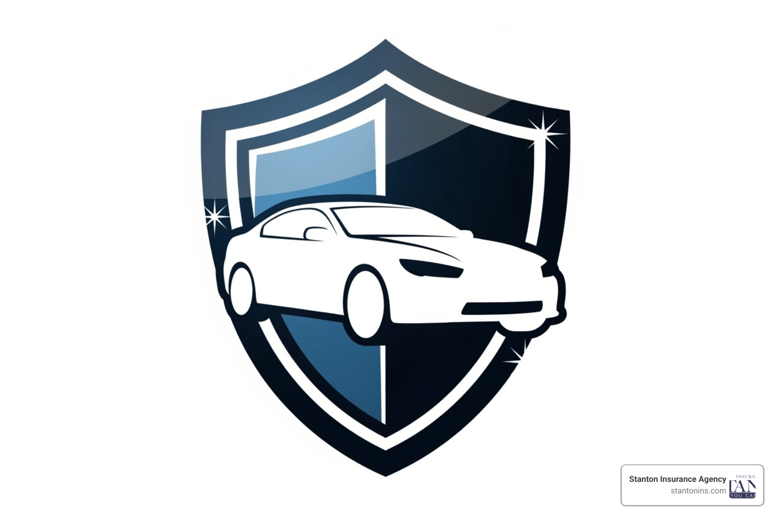 shield icon with a car inside, symbolizing auto protection - massachusetts car insurance