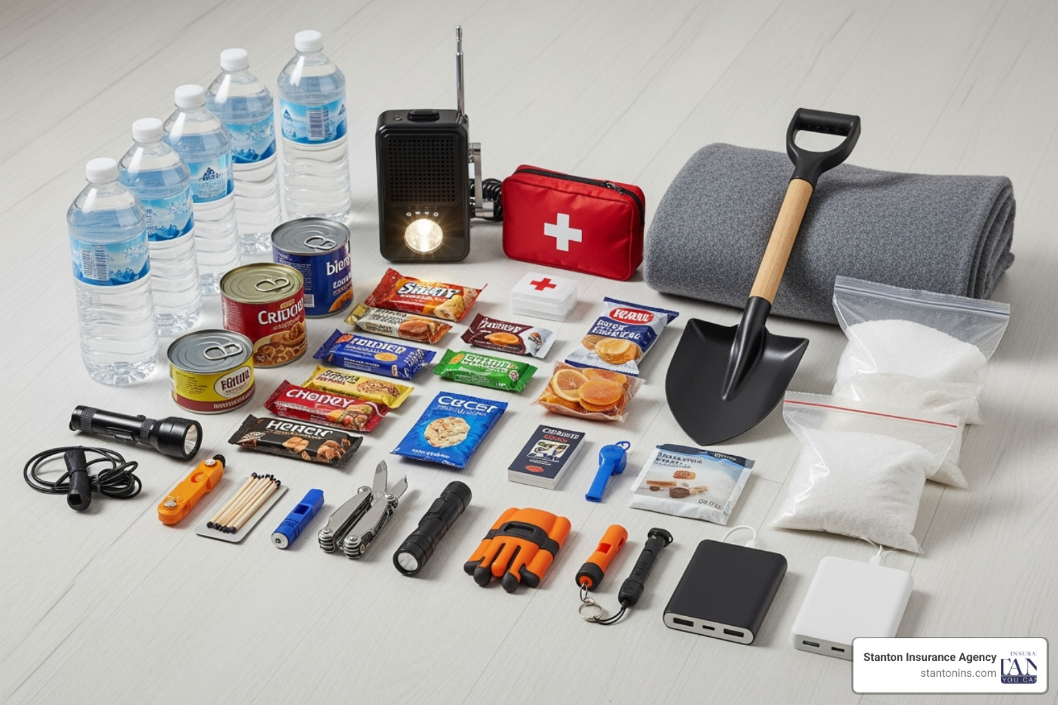 of a well-stocked winter emergency kit - Ice storm safety tips