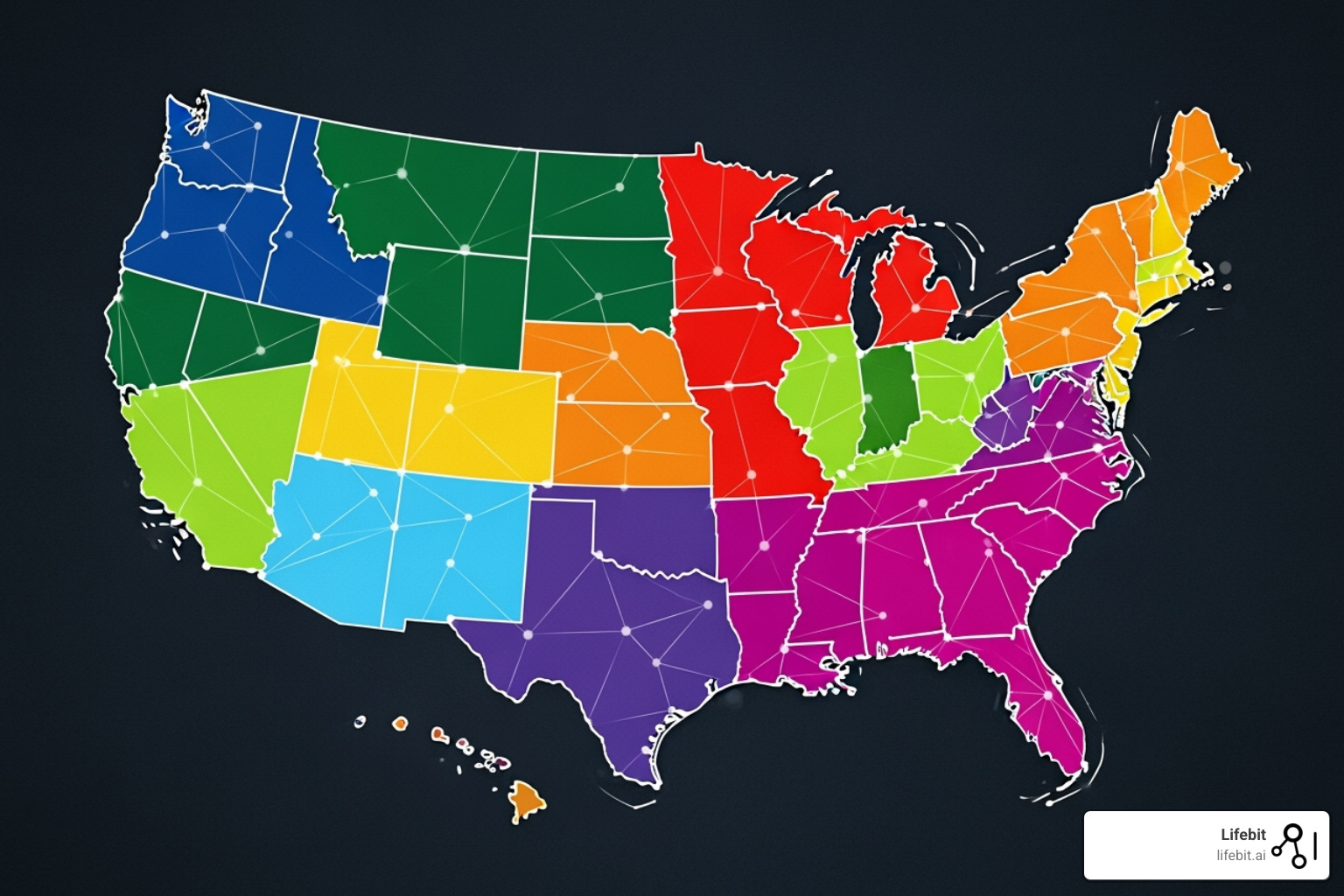 Image of a map showing the nine Defense Health Networks. - Defense Health Agency