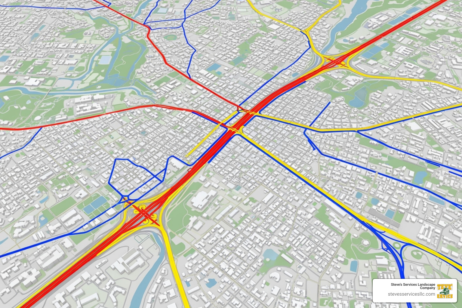 A municipal map showing priority snow removal routes, illustrating the city's systematic approach to winter road maintenance. - snow and ice management