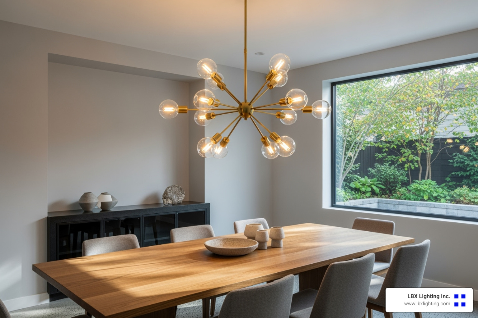 modern sputnik chandelier in a dining room - dining ceiling lights design