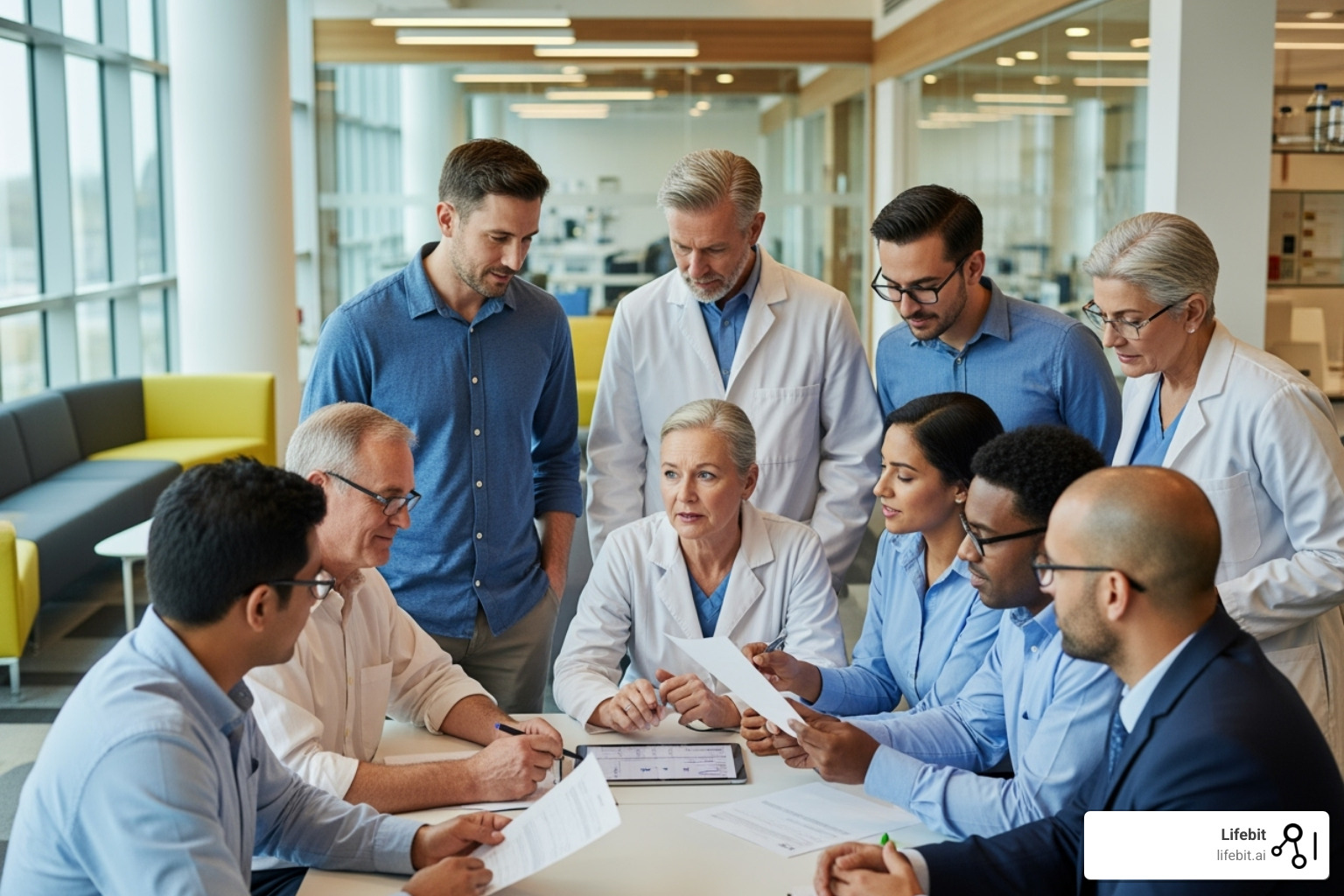 diverse group of patients and clinical researchers collaborating - clinical trial recruitment strategies